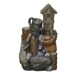 Easy Fountain Country Garden Pour Water Feature With LED Lights -Elho Shop 1020170 2