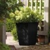 Stewart Garden 40cm Basalt Tall Square Planter - Black -Elho Shop 1115426
