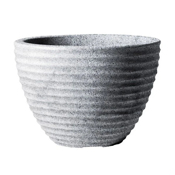 Stewart Garden 37cm Low Honey Pot Planter - Alpine Grey 3 Stewart Garden 37cm Low Honey Pot Planter - Alpine Grey