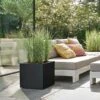 Elho Vivo Next Square Planter 30cm Living Black -Elho Shop 1230755