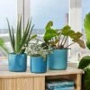 Elho The Ocean Collection Round Pot 22cm Atlantic Blue -Elho Shop 1230822