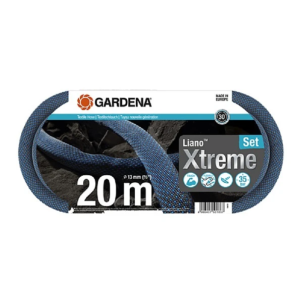 Gardena Textile Hose Liano™ Xtreme 20m Set 3 Gardena Textile Hose Liano™ Xtreme 20m Set