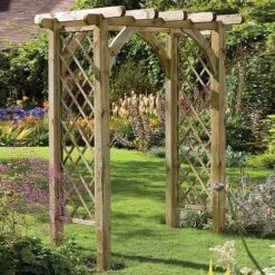 Forest Ultima Pergola Arch With Trellis