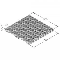 Forest Ridged Deck Tile 50 X 50cm -Elho Shop 509444 1