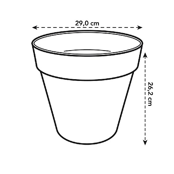 Elho Loft Urban Round Planter 30cm Warm Grey 6 Elho Loft Urban Round Planter 30cm Warm Grey - Image 4