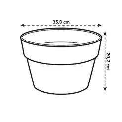 Elho Loft Urban Bowl 35cm Anthricite -Elho Shop 933182 4