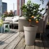 Elho Loft Urban Round High Planter 42cm Warm Grey -Elho Shop 933195