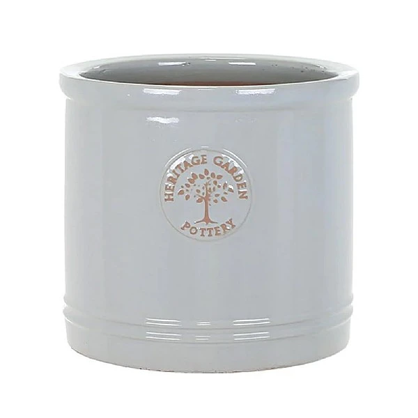 Woodlodge Heritage Edwardian Cylinder Ceramic Planter Pastel Grey (Various Sizes) 4 Woodlodge Heritage Edwardian Cylinder Ceramic Planter Pastel Grey (Various Sizes) - Image 2